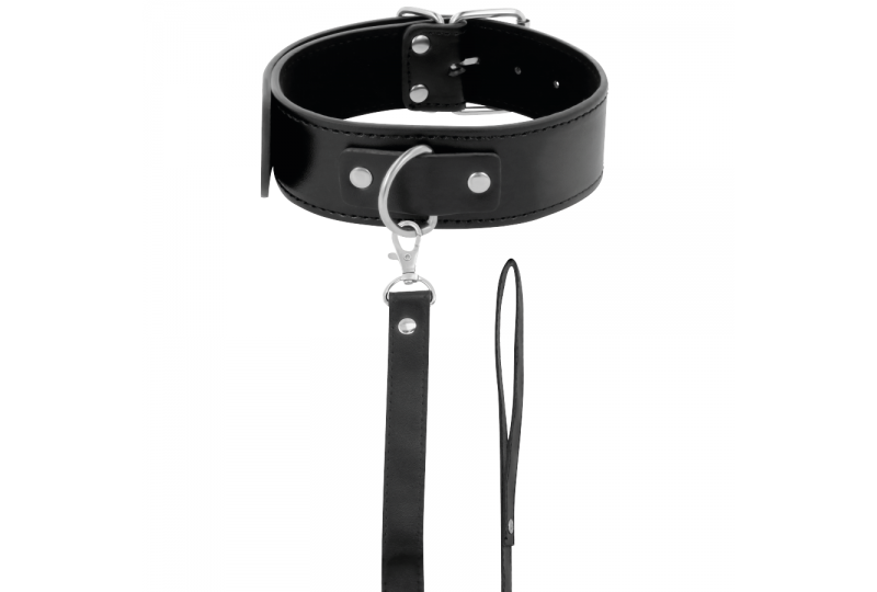 Darkness Collar De Postura Con Cadena Leather 7263