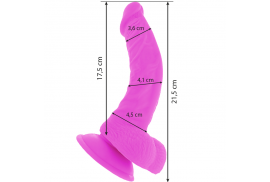 diversia dildo flexible con vibracion 215 cm lila