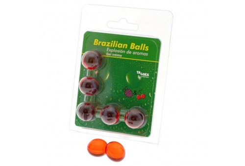 taloka brazilian balls gel íntimo fresa cereza 5 bolas