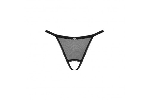 obsessive celia noir crotchless tanga xs s