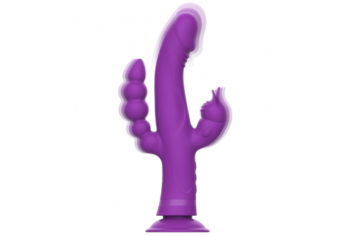 intense casanova vibrador rabbit silicona triple motor morado