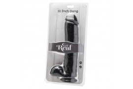 get real dildo 28 cm con testiculos negro