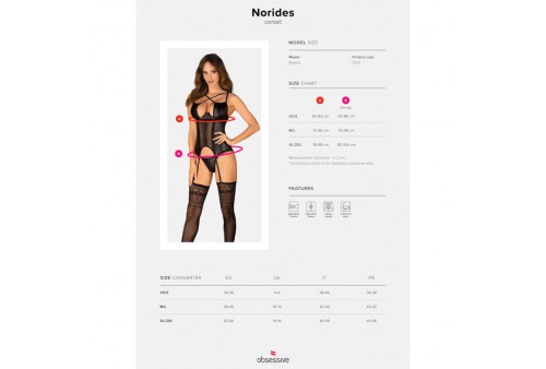 obsessive norides corset tanga xs s