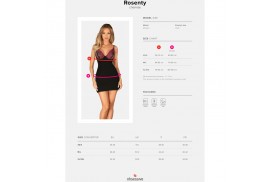 obsessive rosenty chemise tanga xs s