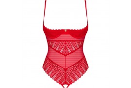 obsessive ingridia crotchless teddy rojo xs s