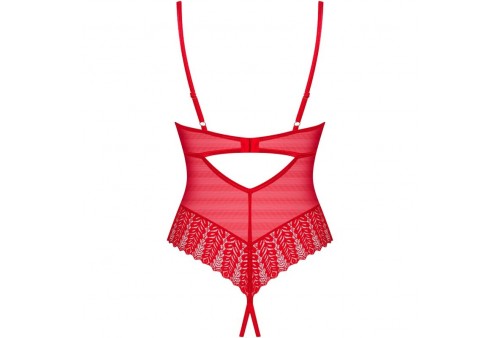 obsessive ingridia crotchless teddy rojo xs s