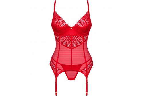 obsessive ingridia corset tanga rojo xs s