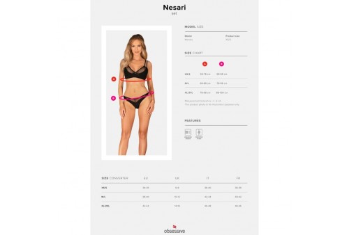 obsessive nesari set dos piezas xs s