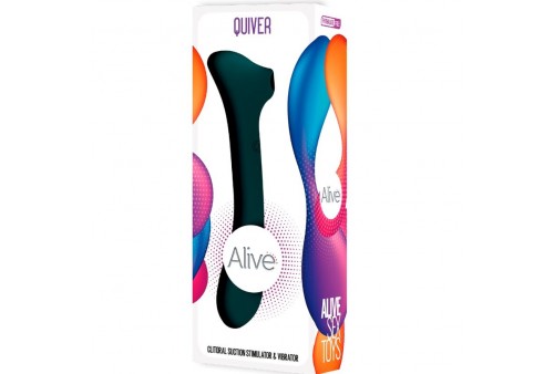 alive quiver succionador vibrador verde