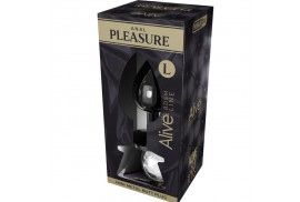 alive anal pleasure mini plug metal blanco talla l