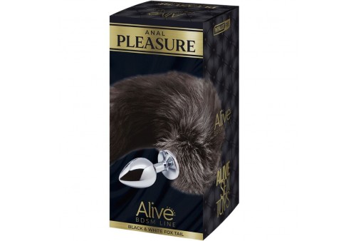 alive anal pleasure plug metal cola de zorro talla l