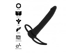 mythology cobi onyx dildo anal con anillos para pene y testículos 13 cm