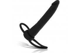 mythology cobi onyx dildo anal con anillos para pene y testículos 13 cm