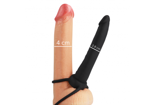 mythology cobi onyx dildo anal con anillos para pene y testículos 13 cm