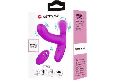 pretty love geri masajeador clitoris control remoto rosa