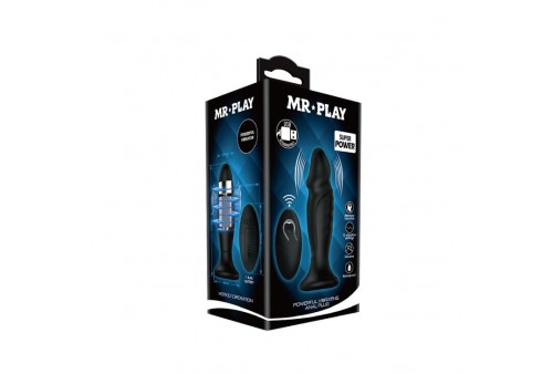 mr play plug anal con vibracion negro control remoto