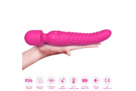 armony mission masajeador vibrador efecto calor fucsia