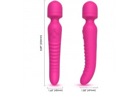 armony mission masajeador vibrador efecto calor fucsia