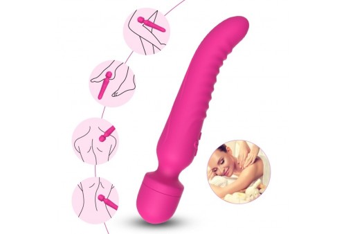 armony mission masajeador vibrador efecto calor fucsia