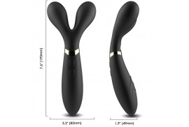 armony y wand masajeador vibrador cabeza doble negro