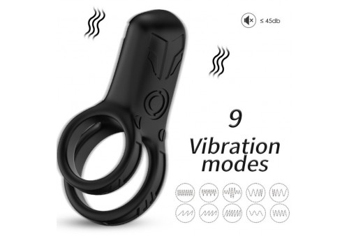 armony doble anillo vibrador negro