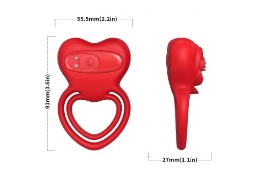 armony anillo vibrador corazón rojo