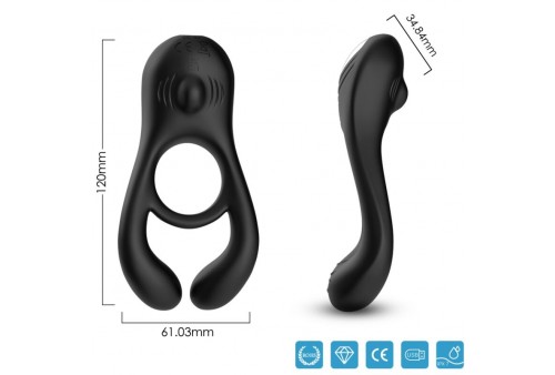 armony veyron anillo vibrador doble pinza control remoto negro