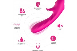 armony romance vibrador con estimulador fucsia