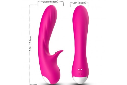 armony romance vibrador con estimulador fucsia