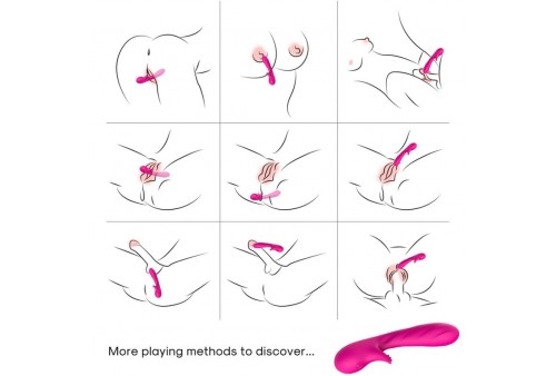 armony romance vibrador con estimulador fucsia