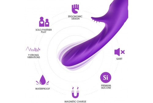 armony romance vibrador con estimulador violeta