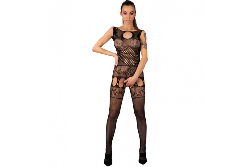 livco corsetti fashion ambroise lc 17352 bodystocking crotchless negro talla única