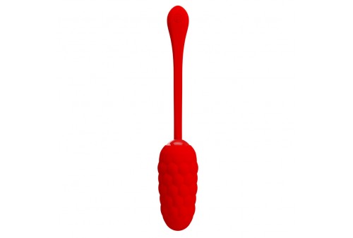 pretty love huevo vibrador con textura marina recargable rojo