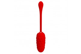 pretty love huevo vibrador con textura marina recargable rojo