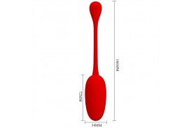 pretty love knucker huevo vibrador recargable rojo