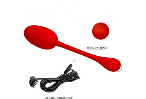 pretty love knucker huevo vibrador recargable rojo