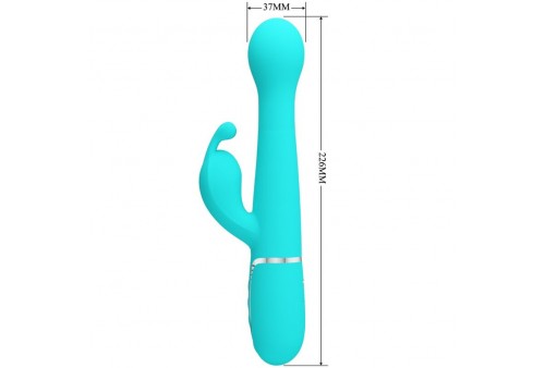 pretty love dejon vibrador rabbit 3 en 1 multifunción verde agua