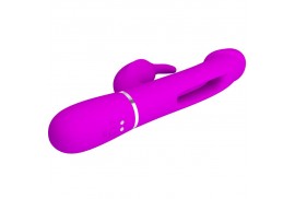 pretty love kampas vibrador rabbit 3 en 1 multifunción con lengua violeta