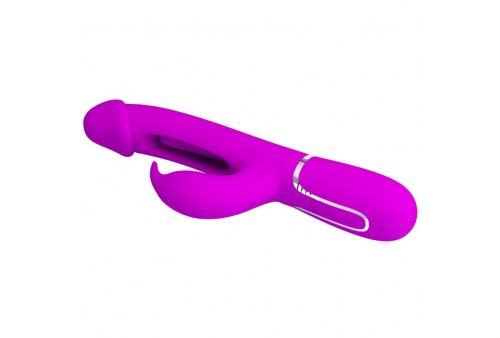 pretty love kampas vibrador rabbit 3 en 1 multifunción con lengua violeta