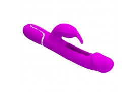 pretty love kampas vibrador rabbit 3 en 1 multifunción con lengua violeta