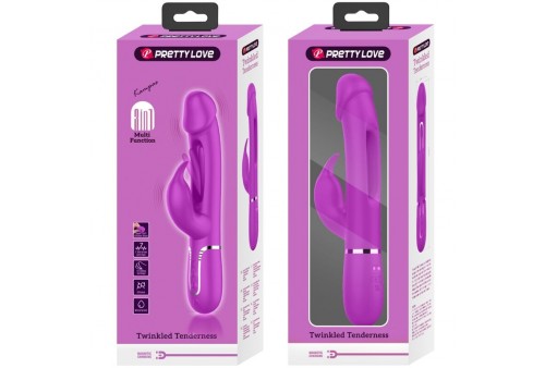 pretty love kampas vibrador rabbit 3 en 1 multifunción con lengua violeta