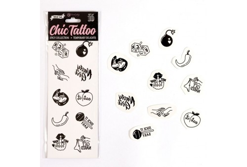 secret play set de 10 tattoos temporales spicy collection