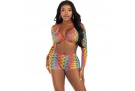 leg avenue set tres piezas multicolor