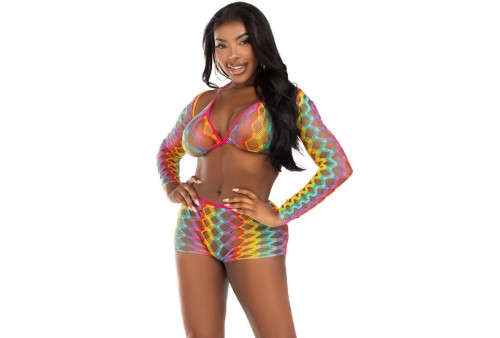 leg avenue set tres piezas multicolor