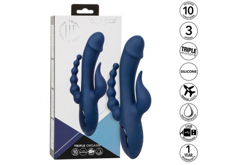 california exotics vibrador triple orgasm azul