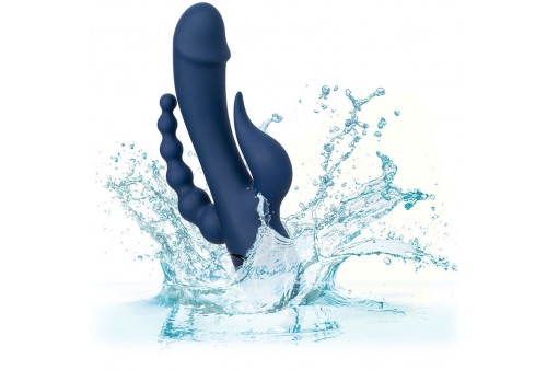 california exotics vibrador triple orgasm azul