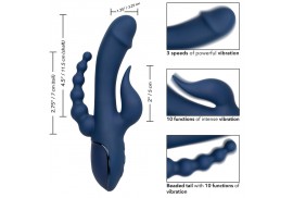 california exotics vibrador triple orgasm azul