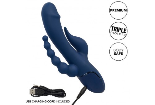 california exotics vibrador triple orgasm azul