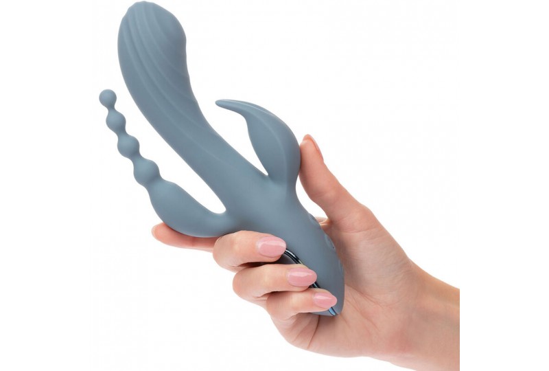 california exotics vibrador triple éxtasis gris