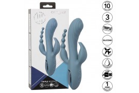 california exotics vibrador triple éxtasis gris